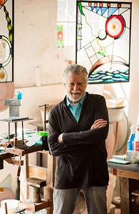 Carl Powell in his Grovewood Village studio.