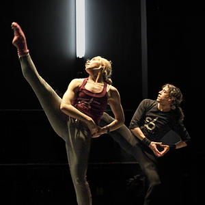 Dancers Danielle Johnson Turpin and Jeff Ewing in rehearsal, Spring 2023