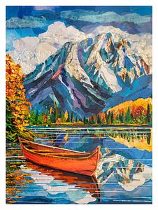 Magic of a Mountain Morning- Paper collage