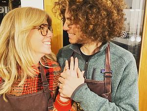 This couple created their own wedding bands here!